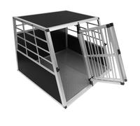 Pet Transport Cage Car Crate Aluminium Double Large Travel Box 2 Doors