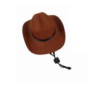 New Pet Hat Cosplay, The Latest Accessory, Handsome Photo Taking, Casual Style, Cat, Dog, Western Cowboy Hat(Brown,15.5x12.8x6cm)