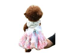 New Pet Three-dimensional Chiffon Flower Skirt Spring Summer Pet Dog And Cat Clothes Teddy Bichon Pomeranian Small Dog(L)