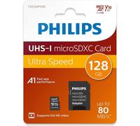 NEW Philips 128 GB Micro SD Memory Card High Speed Class 10 SDHC SD Adapter SDXC
