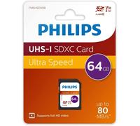 New Philips 64GB SDXC Memory Card Ultra Speed Class 10 SD Card Uhs-i Full Hd UK