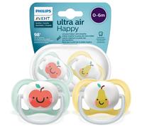 NEW Philips Avent Ultra Air Soother SCF080 0-6 Months Silicone BPA Free 2 Pack