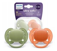 NEW Philips Avent Ultra Soft Soother SCF091 18m Silicone BPA Free Set of 2