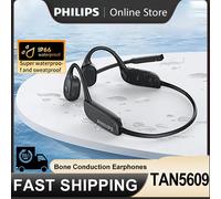 New Philips TAN5609 Bone Conduction Headphone Wireless Bluetooth 5.2 Sports Earphone Call Noise Reduction Headset Long Standby TAN5609 Black