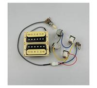 New Pickups Humbucker Electric Guitar Pickups 4C zebra/Black set Pickup-Set For Electric Guitars(Zebra YE Push-Pull)