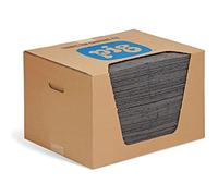 New Pig PIG Absorbent Mat Pads - Universal - Absorbs Oils, Coolants, Solvents & Water, Pack of 100, 83.6 L Capacity, Keeps Floors Clean & Safe in Industrial Workspaces