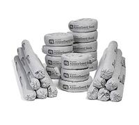 New Pig PIG Super Absorbent Socks - Industrial Spill Control, 91.2 L, Pack of 24, Extra-Absorbent Construction, Absorbs Oils, Coolants, Solvents & Water