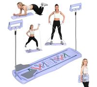 New Pilates Reformer Board for Home Workout[Foldable] - Multifunctional Full Body Pilates Machine w/Non-slip Grip, pilates Essentials Kit for Women, 15+ Moves, Strength & Balance Ab Core Trainer Purp