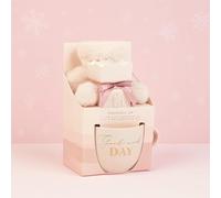 New Pink Snuggle Up Gift Set - Cozy Hot Water Bottle Cover, Oversized Mug & Delicious Hot Chocolate for Warming Winter Evenings,Gift for Relaxing at Home-G14