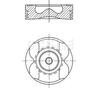 PISTON 021 PI 00125 001 FOR R9M402/404/408/450/409/452/414/413/453 1.6L 4cyl