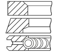 Piston ring set 08-445100-00 GOETZE ENGINE for HYUNDAI KIA