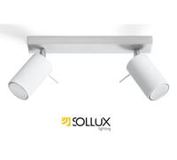 Sollux Lighting Ring Steel White 2 Light Classic Ceiling Light
