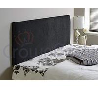 New Plain Chenille Headboard In 2ft6,3ft,4ft,4ft6,5ft,6ft (Black, 4ft (small double))