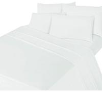 New Plain Luxury Thermal Flannelette Flat Bed Sheets, 100% Brushed Cotton Soft Warm Flannel Flat Sheet Super King Winter Bedsheet 254x275cm (White)