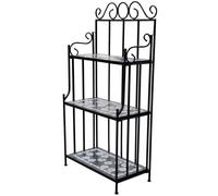 New Plant Stand Pot Rack Garden 3 Tier Shop Display Shelf Storage Black Planter