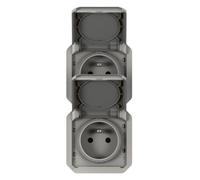 Socket 2x2P+Z Vertical 16A-250V NEW PLEXO 55 069563L