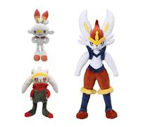 New Pokémon Sword and Shield Cinderace Plush Toys Scorbunny Evolution Raboot Stuffed Doll Kawaii Rabbit Christmas Gift for Kids Raboot 28cm