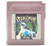 New Pokemon Video Games Crystal Gameboy Color GBC Reproduction Video Game Cartridge (Silver Version)