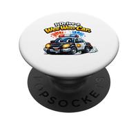New Police Officer I Drive A Wee Woo Car Funny Patrol Cop PopSockets Adhesive PopGrip