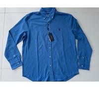 New Polo Ralph Lauren Classic Featherweight Mesh Blue Shirt. Small