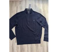 New Polo Ralph Lauren Luxury Jersey Navy Quarter-zip Pullover Sweatshirt ,Size S