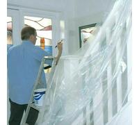 HIGH QUALITY CLEAR POLYTHENE DUST SHEET ROLL 2m X 50m