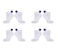 NEW! Pom Pom Lowcut Performance Socks for Women - Fits Shoe Size: 4-10 (Ladies), Purple 4 Pair, One size