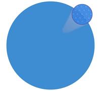 vidaXL Solar Pool Film Floating Round PE 381cm Blue Bubble Padding Cover Sheet