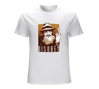 New Popcorn Sutton of Disobey Men's Pure Cotton Short-Sleeved T-Shirt Cool tee Size Black White L