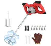 New Portable Concrete Cement Mixer, 2100W Handheld Electric Paddle Mixer with 6 Speed, M14 Mixing Rod, Portable Cement Mixer for Mixing Mortar, Cement, Concrete, Paint, Plaster