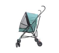 New Portable Folding Car Help Dog Cat Stroller Baby Cage Car Four Wheel Shockproof Pet Travel Outdoor Stroller Load 10kg Green