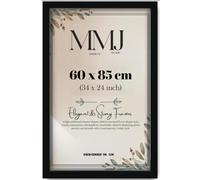 New Poster Frame 60x85cm - Handcrafted MDF Wood with Polished Perspex Front - Modern Gallery Style for Family Photos, Portraits, Anniversary, Birthday, Wedding & Gifting Z-07 (Black)