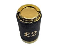 New Pound Coin Holder Tube with Leather Case Holds Upto 15 Coins Pocket