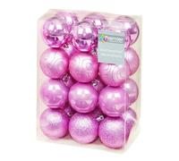 PREMIER Shatterproof Baubles 60 mm Pink Pack of 24