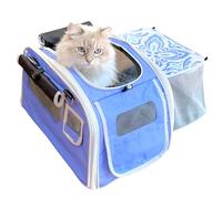 NEW Premium Soft-Sided 2-in-1 Kittyrama Cat Carrier & Home Hideaway - Vet-Recommended Calming Den, Car-Seat Secure & Travel Carrier with SBS Zips, Washable Mattress, Waterproof Base