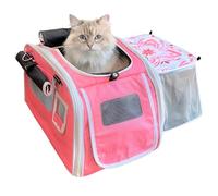 NEW Premium Soft-Sided 2-in-1 Kittyrama Cat Carrier & Home Hideaway - Vet-Recommended Calming Den, Car-Seat Secure & Travel Carrier with SBS Zips, Washable Mattress, Waterproof Base