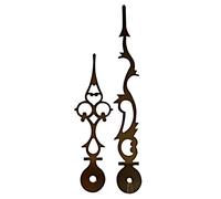 New Press Fit Extra Long Quartz Youngtown 12888 Metal Clock Hands For High Torque Movements 3.1mm & 5.0mm Hand Holes (170mm Gold Metal)