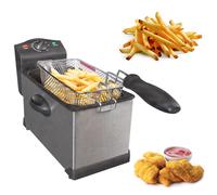 QUEST 35140 Deep Fryer - Black & Silver, Silver/Grey,Black