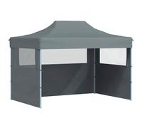 vidaXL Professional Folding Party Tent with 3 Sidewalls 3x4 m Steel Anthracite