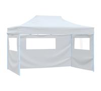 vidaXL Professional Folding Party Tent 3 Sidewalls Steel White 3x4m Canopy