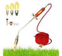 New Propane Torch Weed Burner Kit, 30/35/50mm Nozzle Flame Weeder, Dual Switch High Output Portable Weed Burner Kit, Multi-Surface Tool for Gardens, Driveways, Ice Removal (1.2m Tube, Type 50)