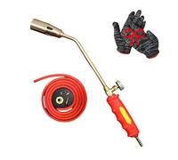 New Propane Torch Weed Burner Kit, Weed Torches for Outside, with 2m Rubber Hose, Dual Switch Multi-Function Easy to Use Durable Blow Torch Set (Single Opening,30)