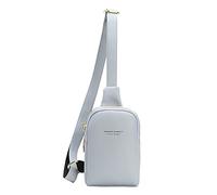 New PU Solid Color Simple Fashion One Shoulder Messenger Bag over The Shoulder Bags for Men (Blue, One Size)