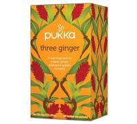 New Pukka Three Ginger, Organic Herbal Tea with Galangal & Turmeric x 4 Boxes (80 Tea Bags)