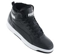 PUMA Unisex Rebound Joy Fur Sneaker, Black White, 10.5 UK