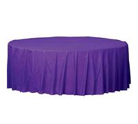 New Purple Plastic Round Plastic Tablecovers 2.13m