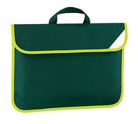 New Quadra Enhanced Hi Viz Reflective School Book Bag Bottle Green One Size