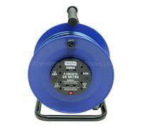 Masterplug Masterplug 50m 4 Socket Heavy Duty Open Cable Reel 50M Blue