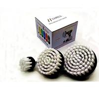 New Quick Change Shaft 3 Pack Soft White Drill Brush Carpet, Upholstery, and Leather Scrub Brushes