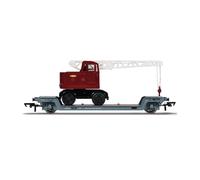 Hornby R60238 BR, Loriot Y Machinery Truck with British Railways Coles Crane - Era 4 Railway - Rolling Stock Wagons & Wagon Packs